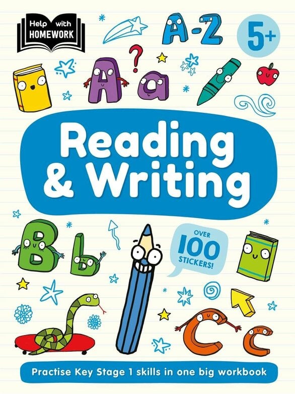 Help With Homework 5 Books Collection Set Age 5+ (Essential Learning Skills, Maths, Phonics, Reading & Writing, Adding & Subtracting)
