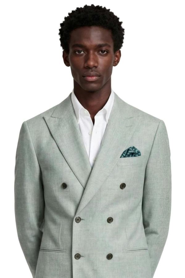 Harry Brown London Giacomo Slim Fit Double Breasted Suit Jacket