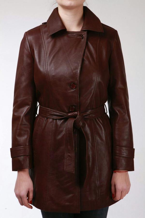 Womens 3/4 Length Tie Belt Trench Coat-Oldbury - Upperclass Fashions 