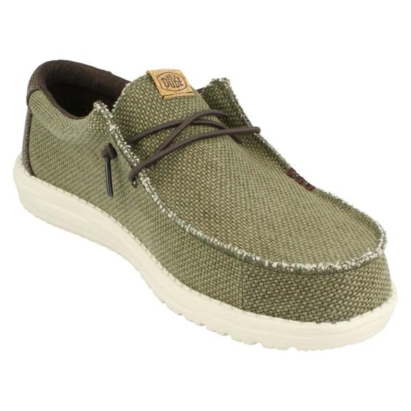 HEYDUDE Mens Hey Dude Lace Up Casual Shoes Wally Braided