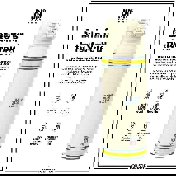 ION8 NFL x ION8 Insulated Steel Water Bottle, NFL Rams, 750ml (24oz)