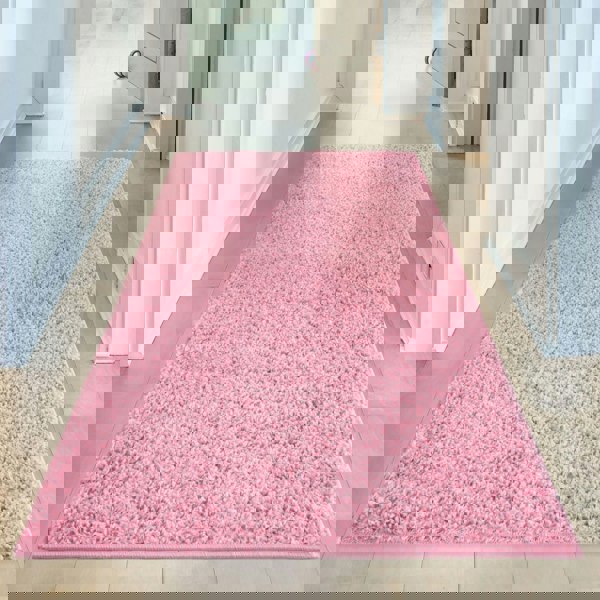 Shaggy Pink Colour Rug durable and soft, high quality