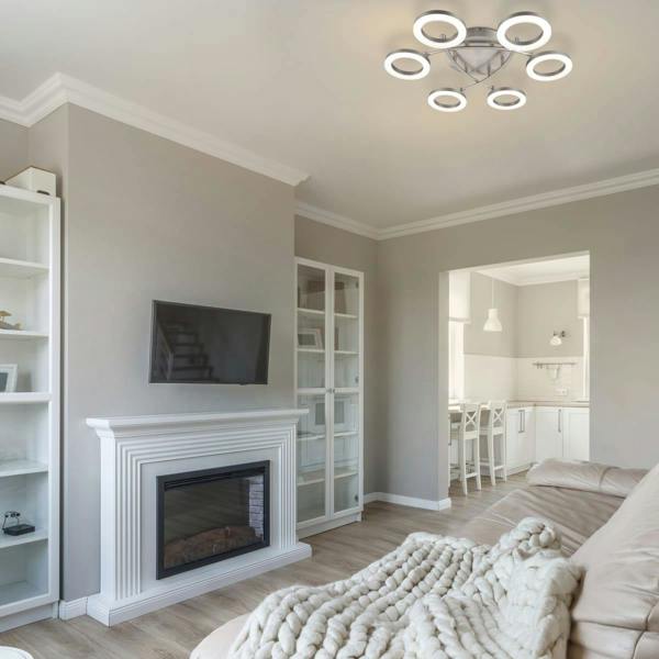 COSYLYTE Juni 6 Ring Integrated LED Ceiling Flush Light