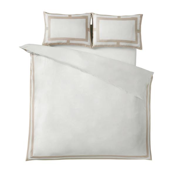 Catherine Lansfield So Soft Mono Panel Duvet Cover Set Natural