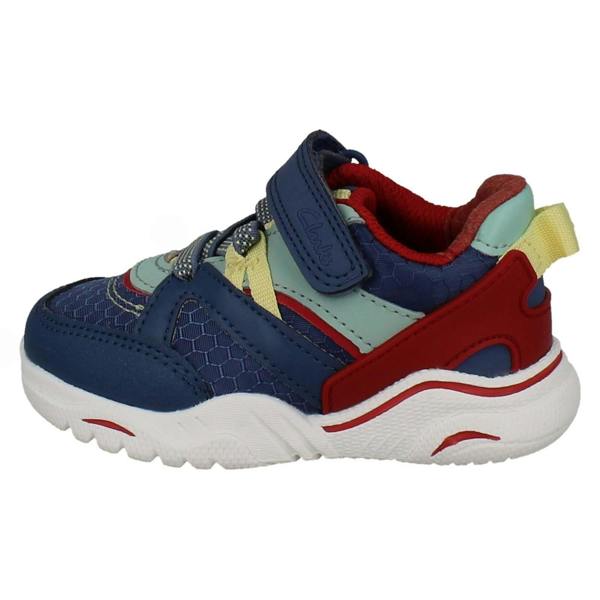 Clarks Kids Clarks Casual Colourblock Trainers Feather Pace