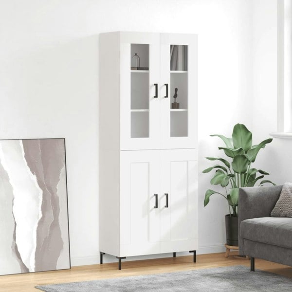 Berkfield Highboard White 69.5x34x180 cm Engineered Wood