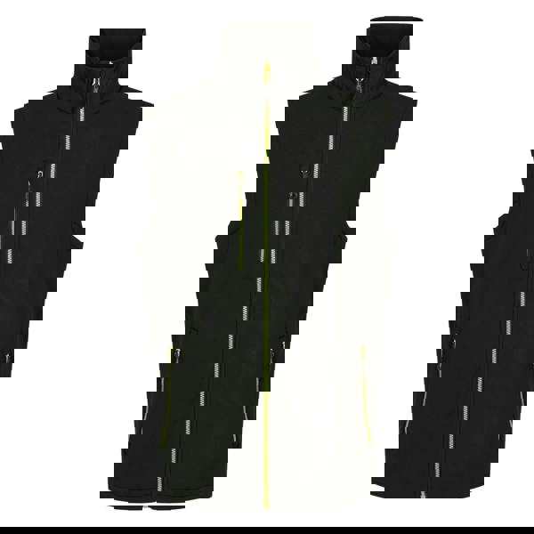 Regatta Professional Mens Softshell 2 Layer Body Warmer - Black/Lime Green