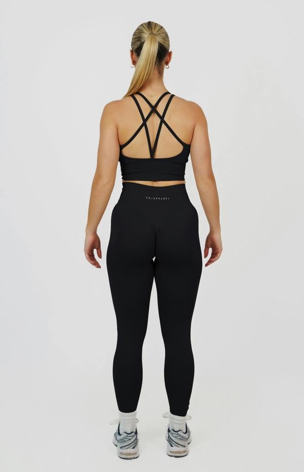 V3 Apparel Form Seamless Scrunch Leggings & Sports Bra Set - Black