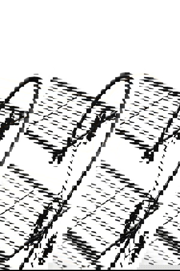 Living and Home Black Metal 4 Tier S-Shape Shoe Rack