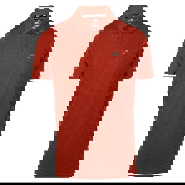 Trespass Mens Mckay Active Polo Shirt - Burnt Sienna Marl - 