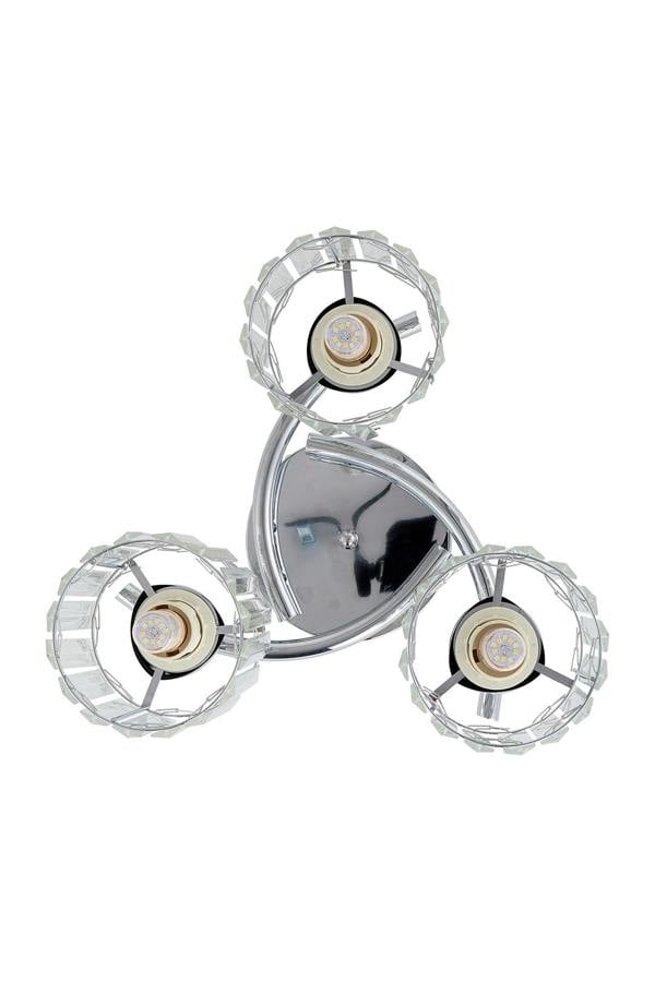 Living and Home 3-Light Ceiling Light with Glass Shade