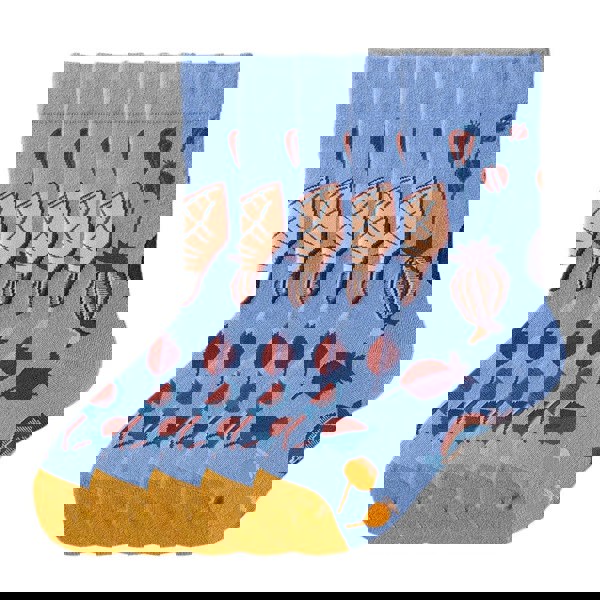 Anysox 5 Pairs Size 5-9 Fashion Socks Combed Cotton Art Guava Abstract Oil Painting Novelty Happy Funny Christmas Gift for Women