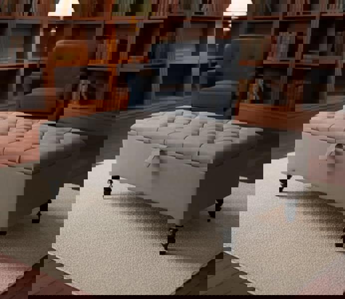 ISTOOLS Luxury Velvet Storage Ottoman Bench – Chesterfield Coffee Table