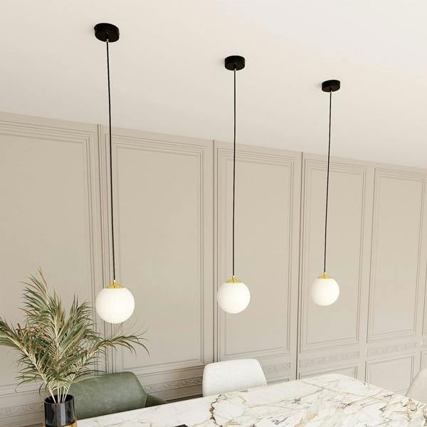 Emibig ROYAL  Pendant lamp 1 x E14  Black, gold with White Shade