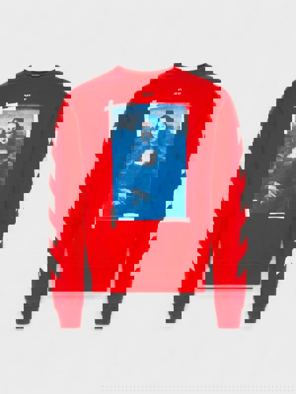 Off - White Monalisa Arrow Slim Crewneck Red White - Supplied FashionOff - White