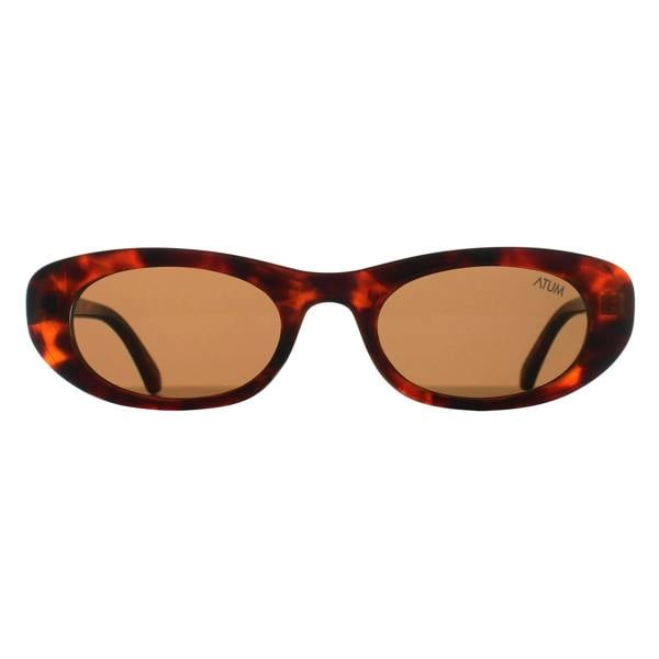 Atum Oval Womens Brown Tortoise Gold Brown Noctis Sunglasses