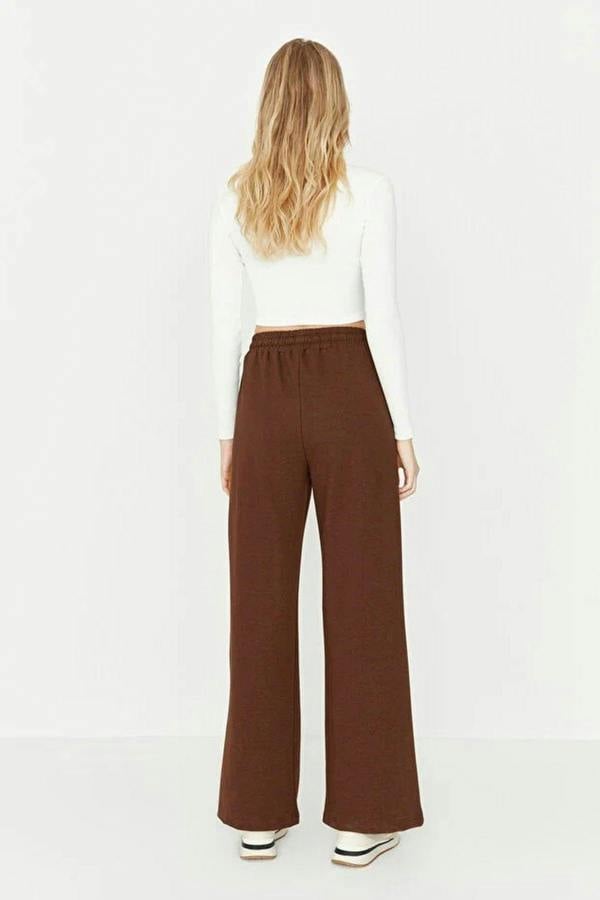 WOVCOR Cotton Wide Leg Thin Knit Jogger