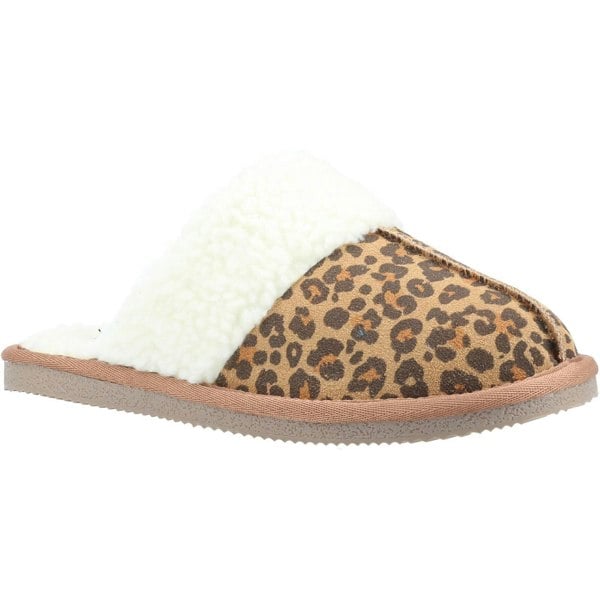 Hush Puppies Womens/Ladies Arianna Leopard Print Suede Slippers - Brown/White