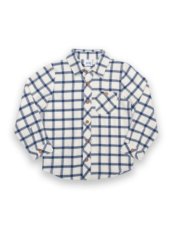 Kite Boys Organic Check Shirt Cream