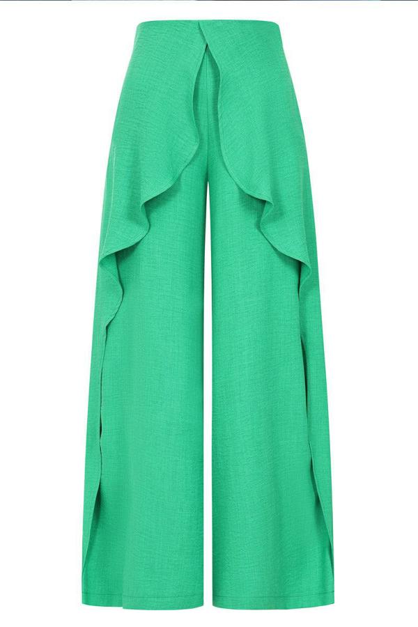 HotSquash Palazzo Pants with Side Frill