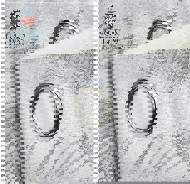 Luxury Living Luxury Fern Jacquard Ring Top Ready Made Curtains