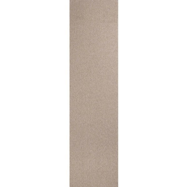 Beige Low Pile Area Rug Plain Design non-shedding