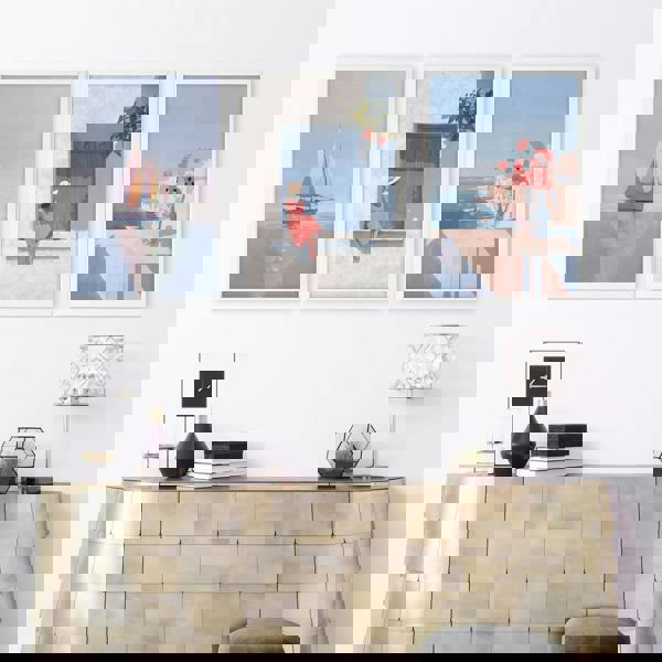 Colorful Living Room Walls | Set of 3 Italian Lifestyle Wall art Prints