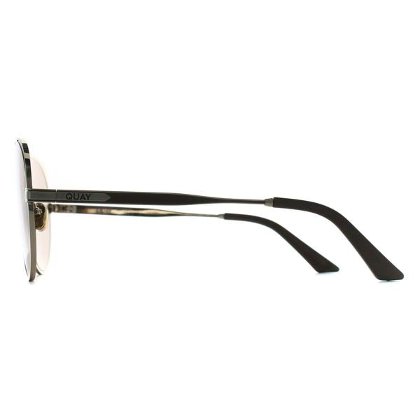 Quay Sunglasses Open Tab 76809 Gold Doe Tan