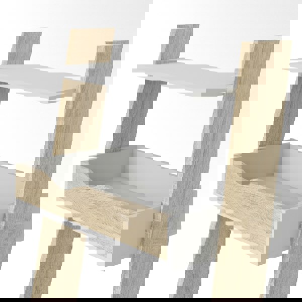 Furniture To Go Oslo Leaning Desk in White and Oak