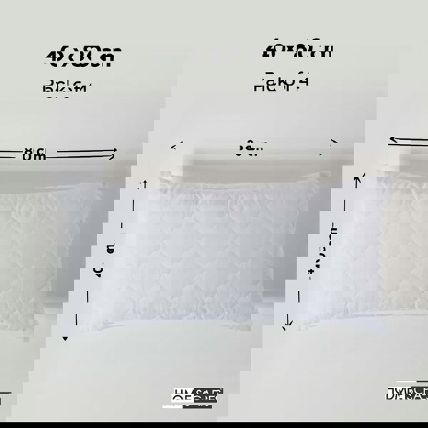 HOMESCAPES Cotton Rich Quilted Pillow Protectors Pack of 4