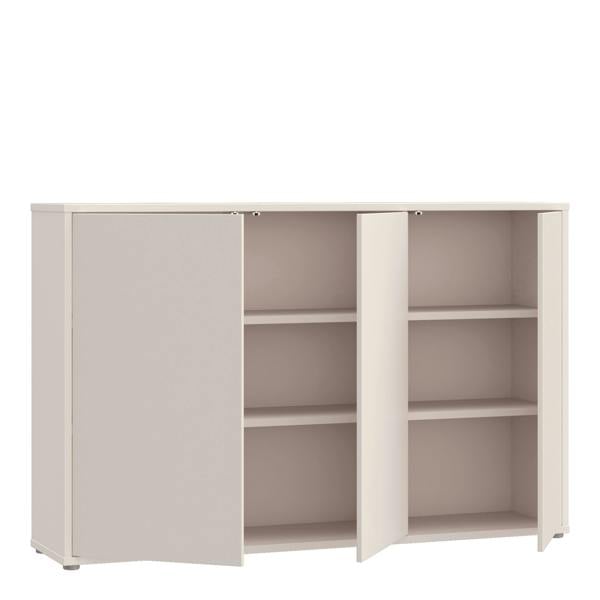 Furniture To Go Alice Springs 3 Door Sideboard with Push-to-Open Doors in Sand