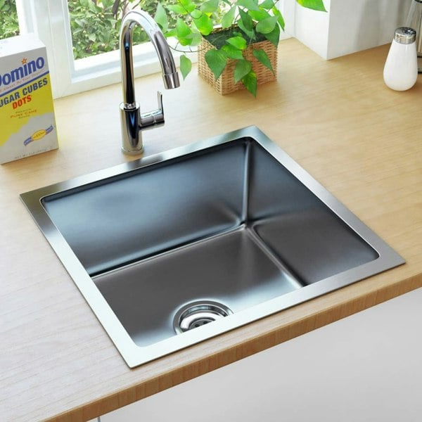 Berkfield Handmade Kitchen Sink Stainless Steel