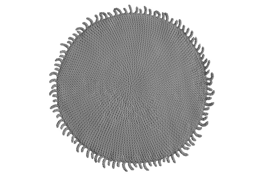 Crocheted rug DARK GREY - Zuri House