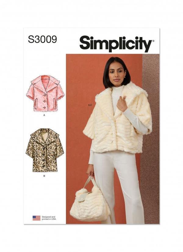 Simplicity Sewing Pattern 3009, Jackets, Bags for Women, H5 (6-8-10-12-14) - Intermediate