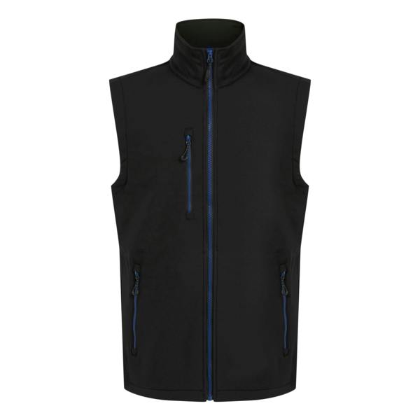 Regatta Mens Navigate Softshell 2 Layer Body Warmer - Black/New Royal - 