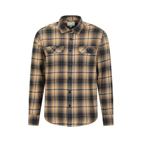 Mountain Warehouse Mens Trace Flannel Long-Sleeved Shirt - Yellow