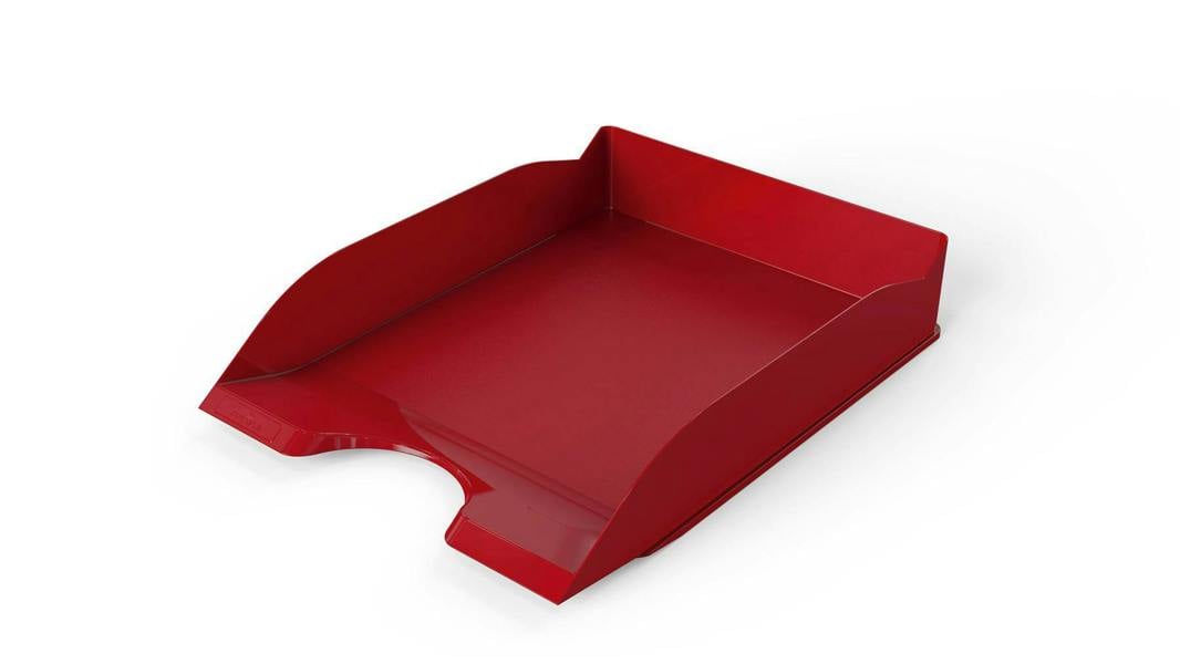 Durable Stackable Letter Tray | Document Paper File | 6 Pack | A4+ Red