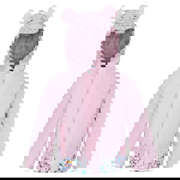 Regatta Kids Peppa Pig Hooded Waterproof Jacket - Pink Mist