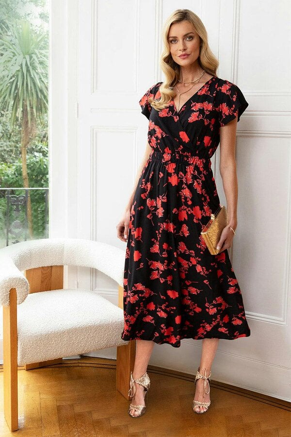 HotSquash Petite Chiffon Midi Dress