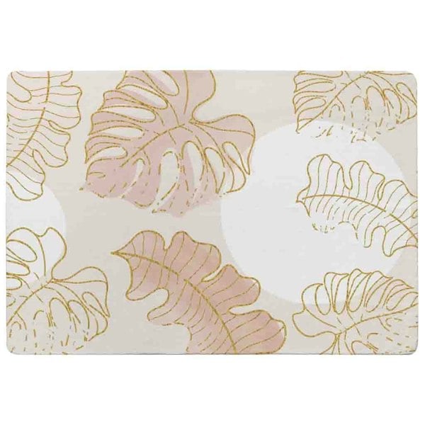 Benjamin Tate Design Botanical Leaves Line Art & Watercolour Rug