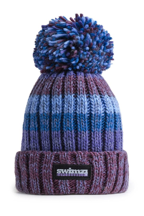 SuperBobble Berries Gradient Rib Beanie Hat - Purple