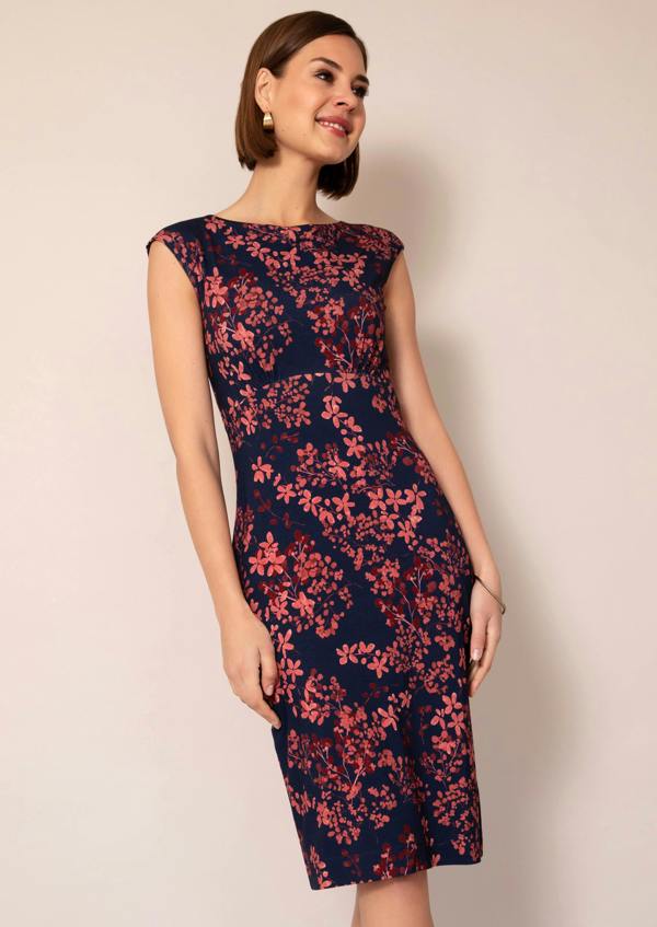 Alie Street London Pippa Shift Dress (Bronzed Blooms)