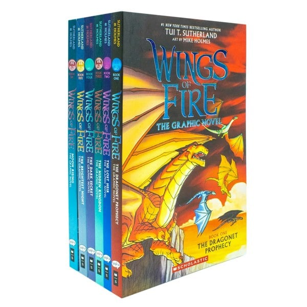 Scholastic Wings of Fire Graphic Novels 6 Books Collection Set (Books 1-6)