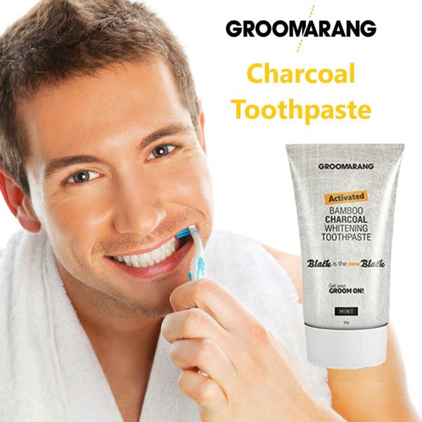 Groomarang Activated Bamboo Charcoal Teeth Whitening Toothpaste