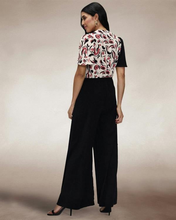 HotSquash Overwrap Print Jumpsuit