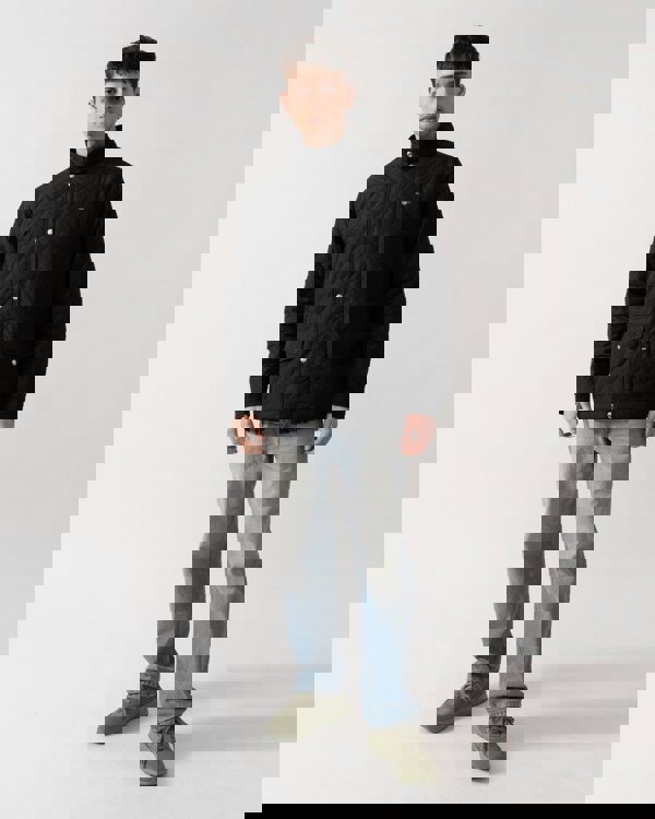 GANT Mens Quilted Windcheater Mid Jacket - 5 Black