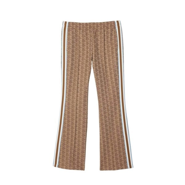 Lacoste Womens/Ladies Monogram Flared Jogging Bottoms - Beige