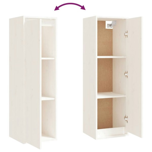 Berkfield Wall Cabinets 2 pcs White 30x30x100 cm Solid Pinewood