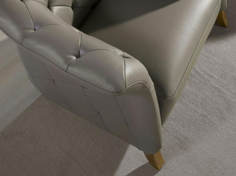 Angel Cerdá Grey leather armchair 5132