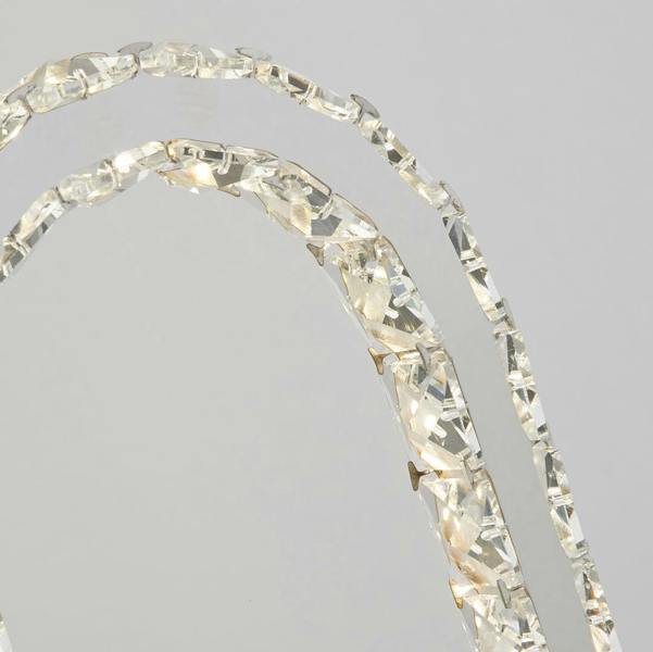 Pagazzi Lighting Mendoza Chrome and Clear Glass LED Table Lamp